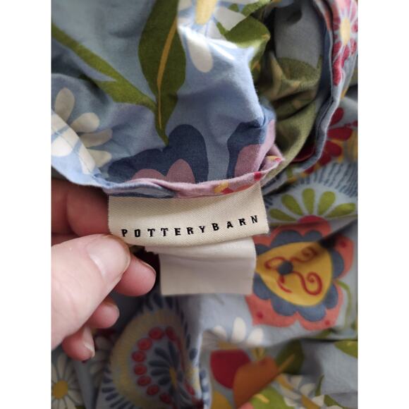 Pottery Barn Floral Colorful Duvet Full/Queen 86x86 Rare EUC Retired - Picture 6 of 6